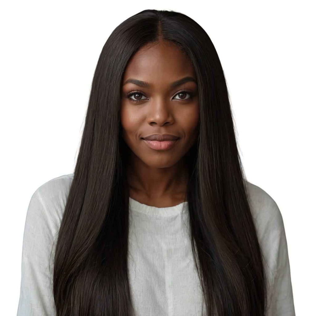 Straight Full  Human Hair Lace Wig